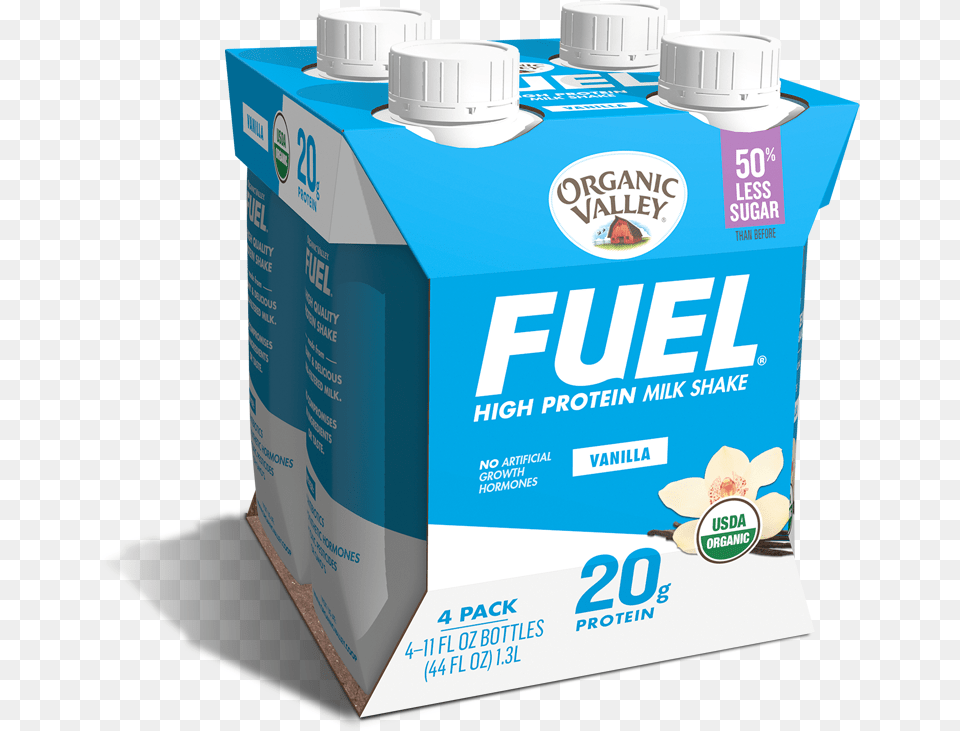 Organic Valley Vanilla Protein Shake, Box, Beverage, Milk, Cardboard Free Png