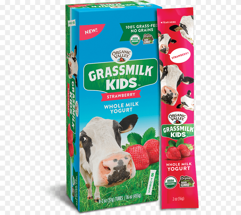 Organic Valley Yogurt Tubes, Animal, Cattle, Cow, Mammal Free Transparent Png