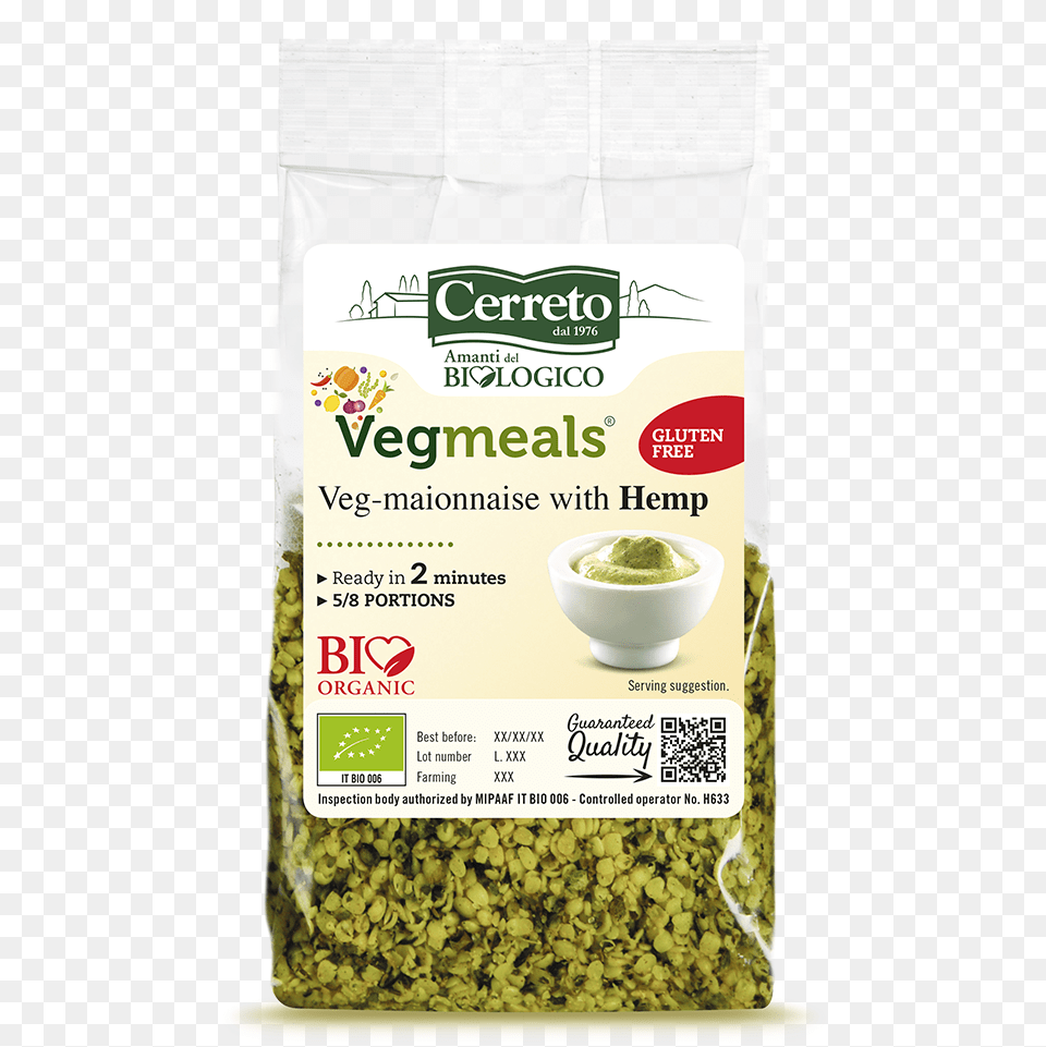 Organic Vegan Mayonnaise With Hemp Pumpkin Seed, Qr Code, Food Free Png Download