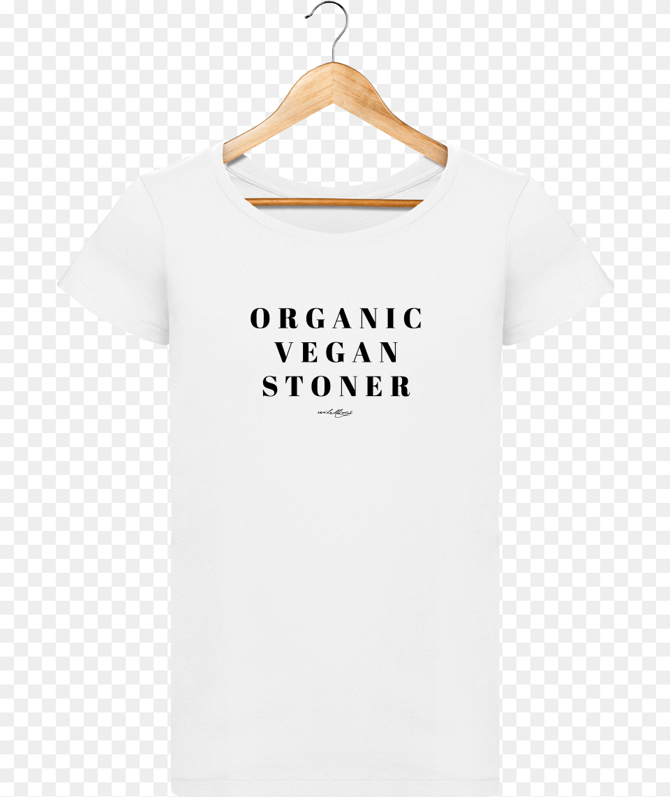 Organic Vegan Stoner Women T Shirt, Clothing, T-shirt, Hanger Png Image