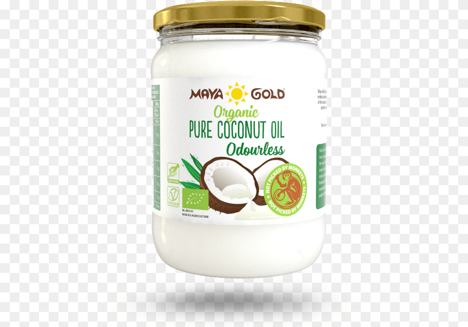 Organic Virgin Coconut Oil Maya Gold Trading Coconut Oil, Food, Fruit, Plant, Produce Png Image