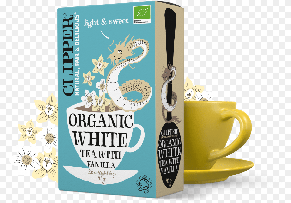 Organic White Tea With Orange Clipper Teas Clipper Organic White Tea With Peppermint, Cup, Book, Publication Png