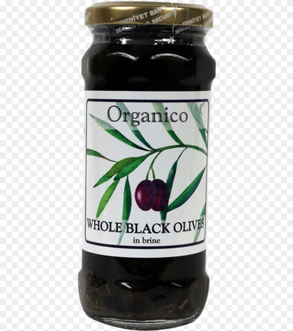 Organic Whole Black Olives Bottle, Food, Jam, Fruit, Plant Png