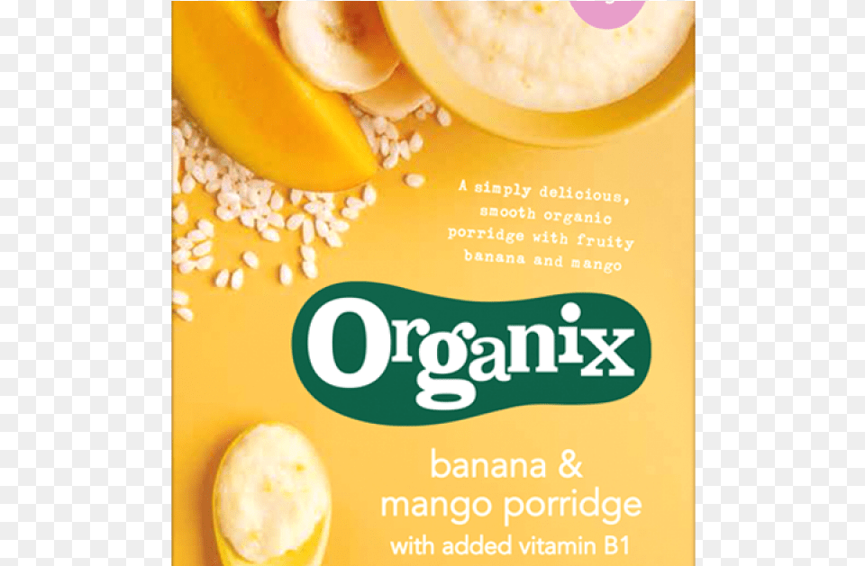 Organix Banana And Mango Porridge, Advertisement, Poster, Food, Fruit Png Image