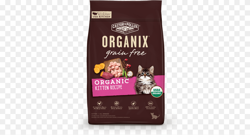 Organix Grain Organic Kitten Recipe Organix Puppy Food, Animal, Cat, Mammal, Pet Free Png Download