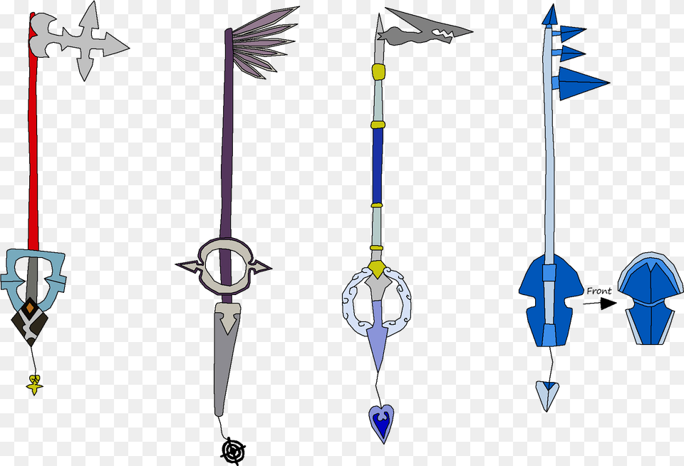 Organizationxiii Keyblades Spear, Weapon, Adult, Male, Man Free Png