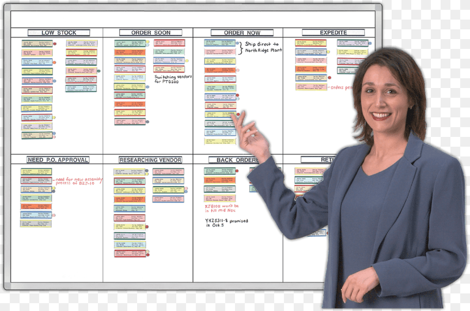 Organizer Dry Erase Board, Adult, Person, Woman, Female Free Png Download