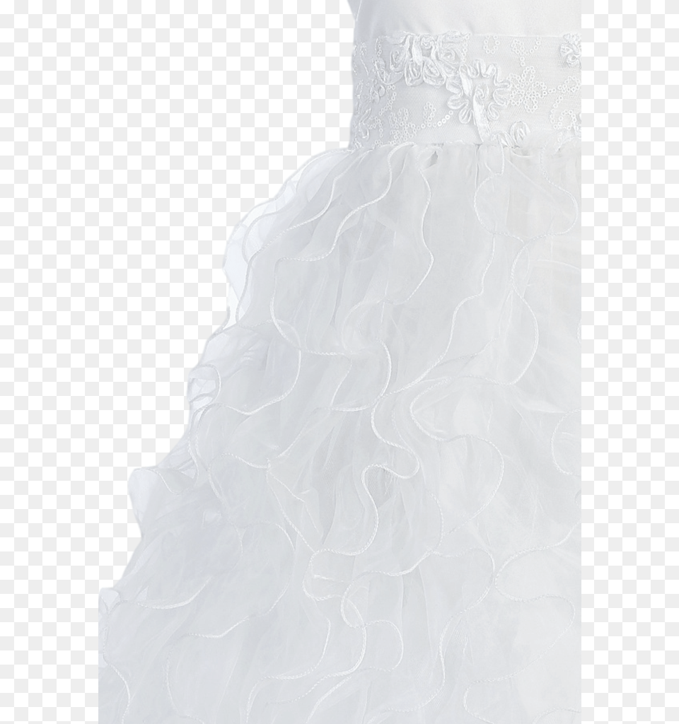 Organza Ruffles Amp White Satin First Holy Communion Dress, Formal Wear, Wedding Gown, Clothing, Fashion Png Image