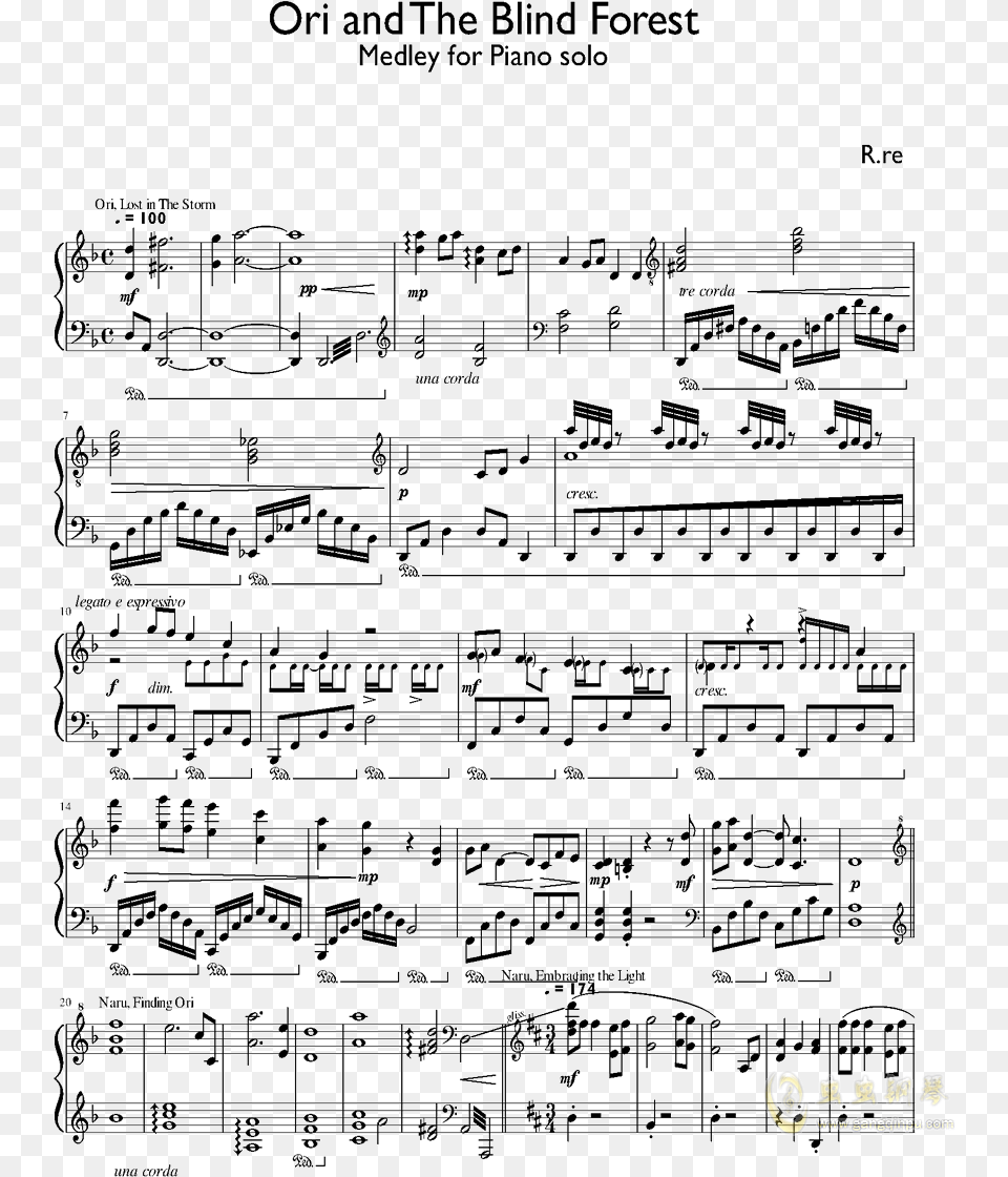 Ori And The Blind Forest 1 Ori And The Blind Forest, Sheet Music Free Png Download