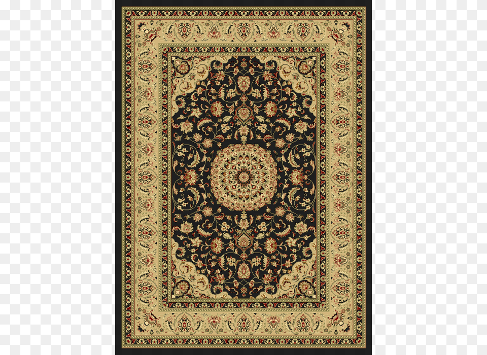 Oriental Area Rug Black Isfahan Carpet Medallion Vines Carpet, Home Decor, Accessories, Art, Ornament Free Transparent Png
