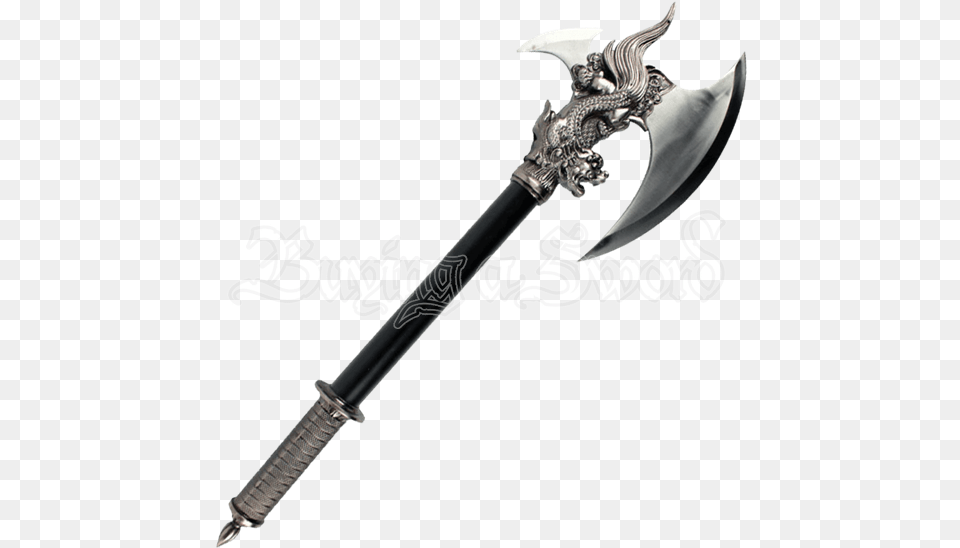 Oriental Dragon Battle Axe Battle Axe Medieval Weapons, Weapon, Device, Tool, Blade Free Png