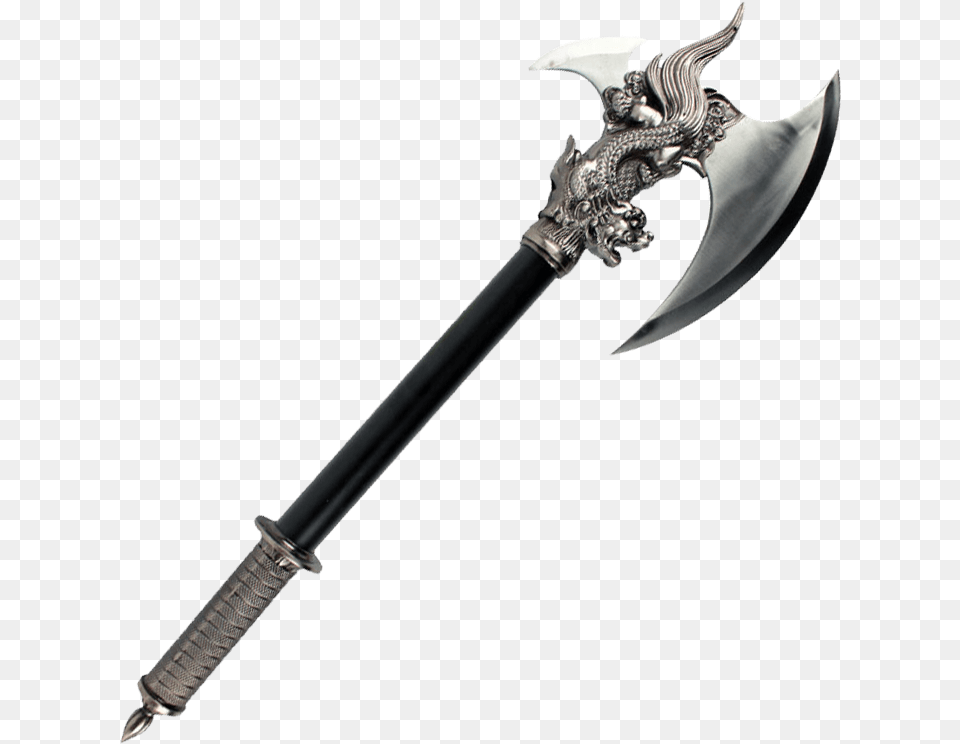 Oriental Dragon Battle Axe Chinese Axe, Weapon, Device, Tool, Sword Free Transparent Png