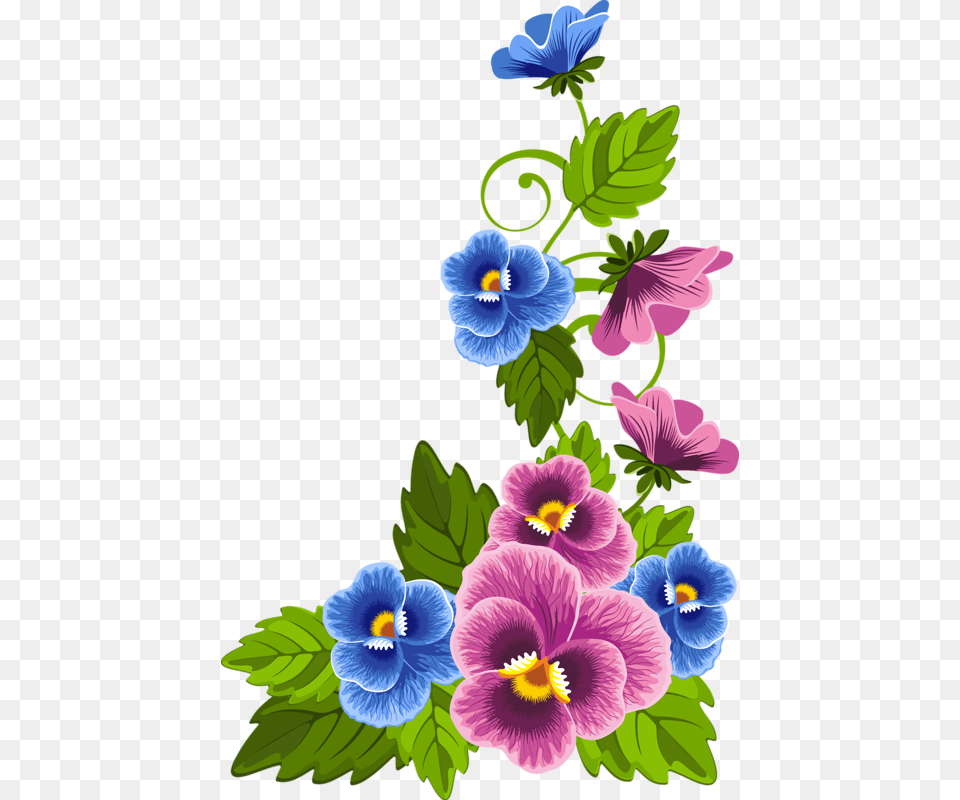 Orig Floral Art Flowers, Flower, Plant, Anemone, Pansy Free Transparent Png
