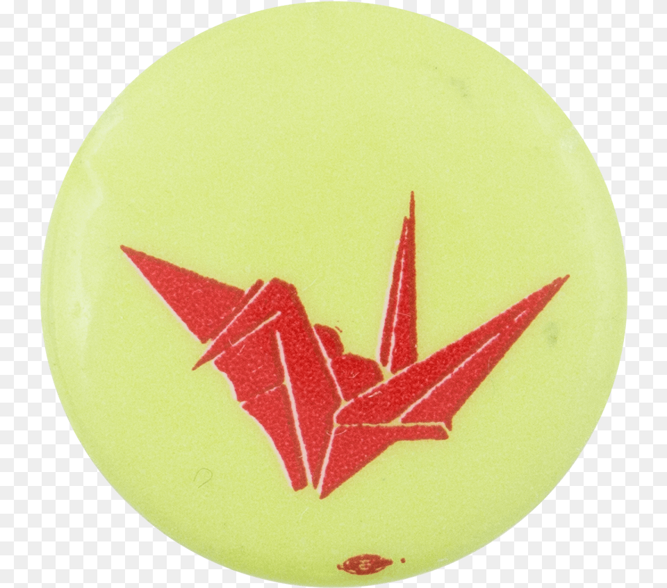 Origami Crane Art Button Museum Emblem, Logo, Symbol, Toy Png