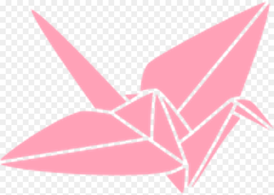 Origami Crane Pink Paper Crane, Art, Animal, Fish, Sea Life Free Png Download