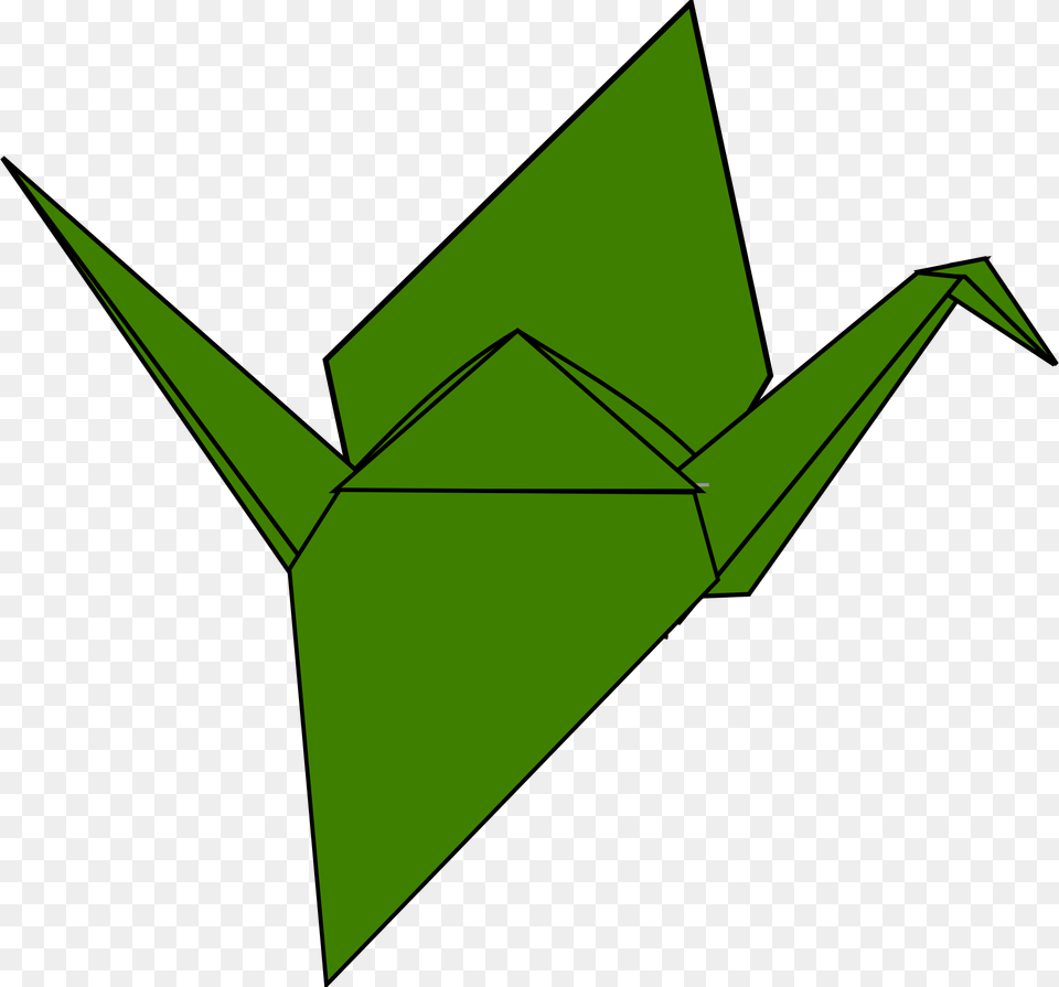 Origami Crane Green Paper Art Free Png Image