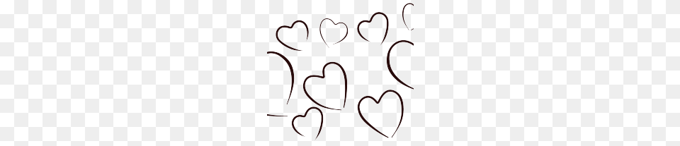 Origami Heart Black And White Row Of Hearts Clipart Black Free Png Download