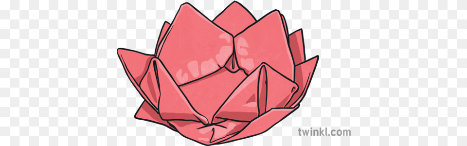 Origami Lotus Flower Illustration Twinkl Clip Art, Paper, Device, Grass, Lawn Free Transparent Png