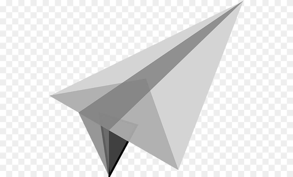 Origami Of Aeroplane Transparent, Triangle, Paper, Blade, Dagger Png