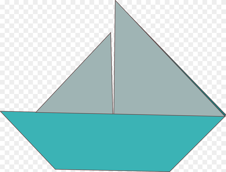 Origami Sailboat Clipart, Triangle Free Transparent Png