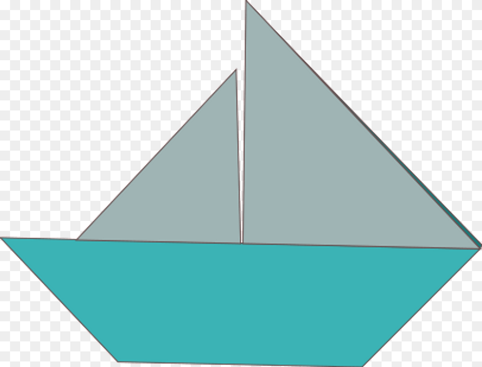 Origami Sailboat Clipart, Boat, Transportation, Triangle, Vehicle Png
