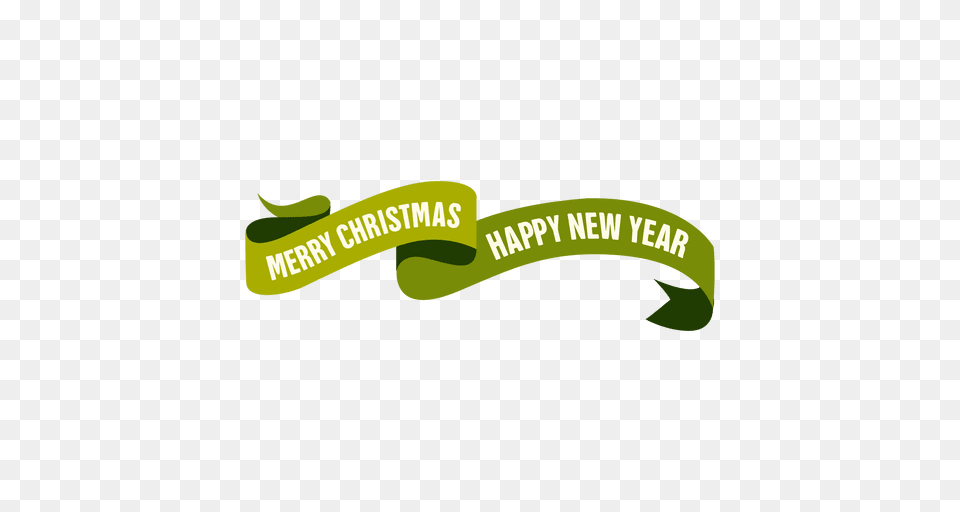 Origami Wavy Christmas New Year Ribbon Banner, Green, Smoke Pipe, Logo Free Transparent Png