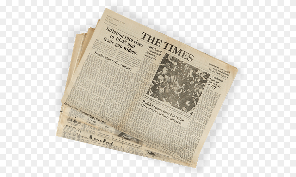 Original 1980 Newspapers News, Newspaper, Text Png