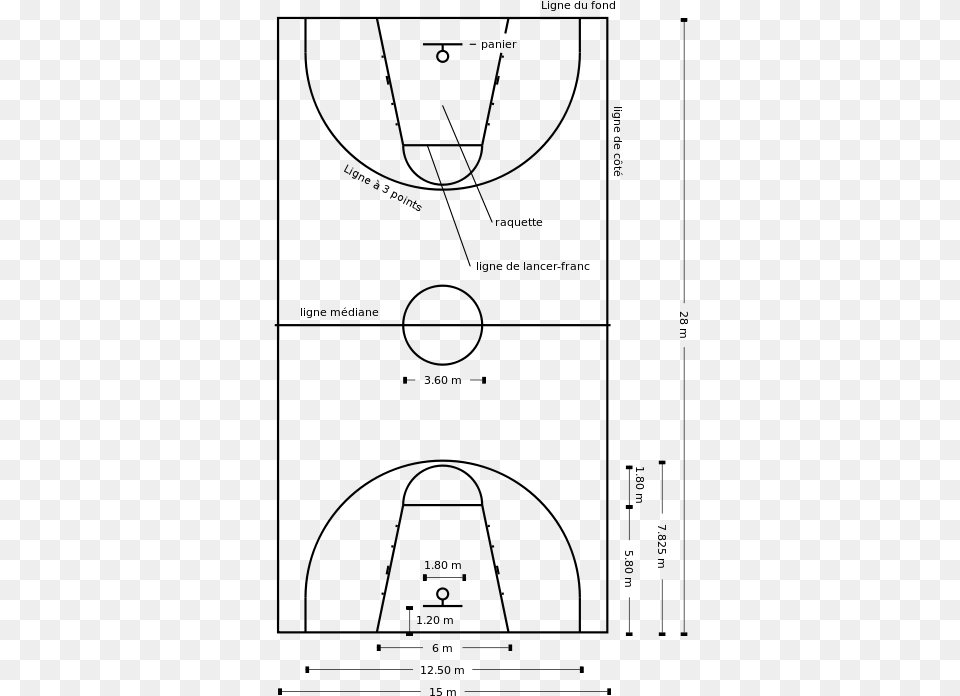 Original Basketball Court Size, Gray Free Png