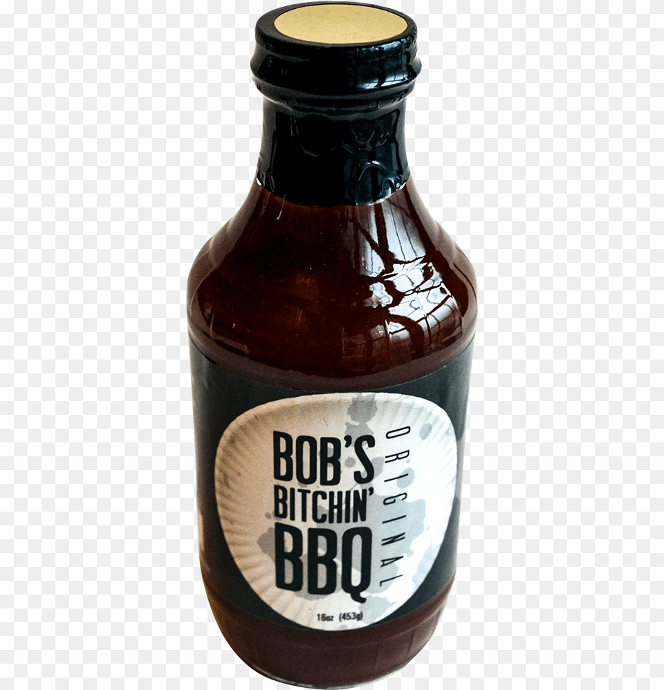 Original Bbq Sauce Glass Bottle, Alcohol, Beer, Beverage, Beer Bottle Free Png Download
