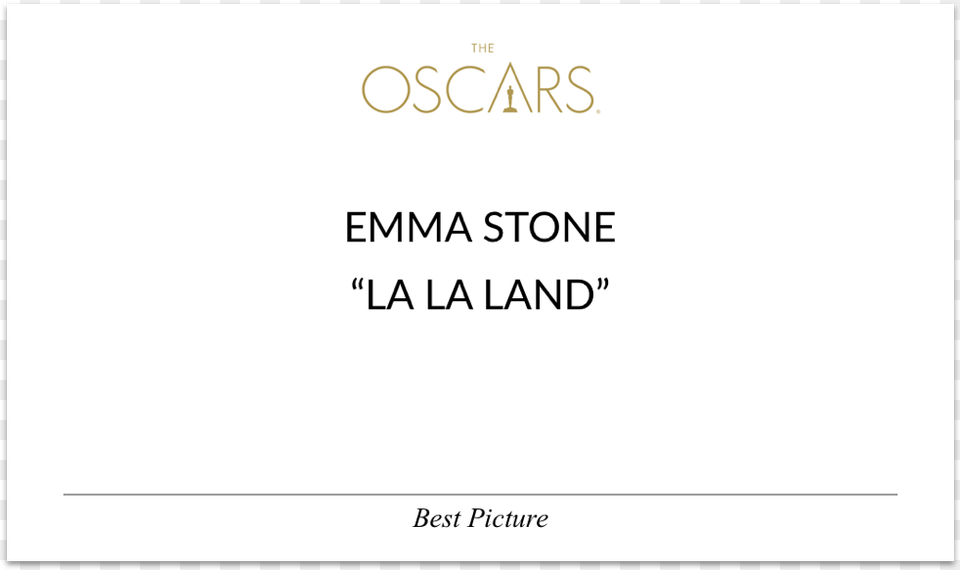 Original Best Actress Card Oscar 2014, Page, Text Free Png Download
