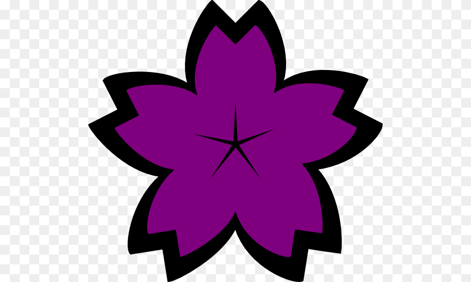 Original Clip Art File Sakura Svg Images Downloading, Leaf, Purple, Plant, Symbol Free Png Download