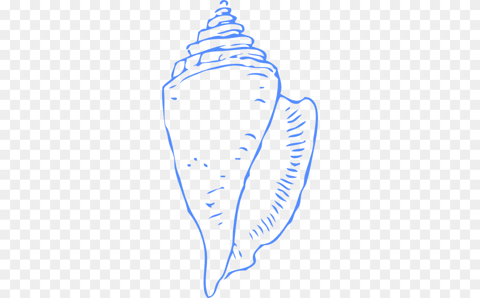 Original Clip Art File Seashell Blue Svg Images, Animal, Invertebrate, Sea Life, Conch Free Png Download