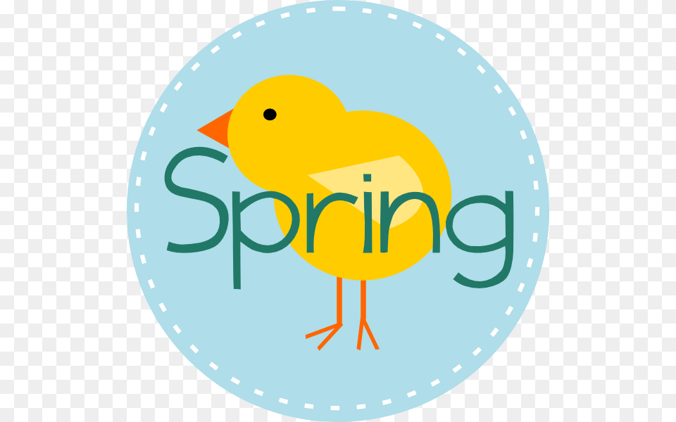 Original Clip Art File Spring Is Here Circle Blue, Plate, Animal, Bird, Canary Free Png Download