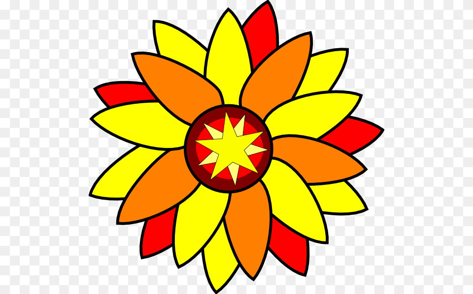 Original Clip Art File Sunflower Star Tatto Svg, Dahlia, Flower, Plant, Dynamite Free Png Download