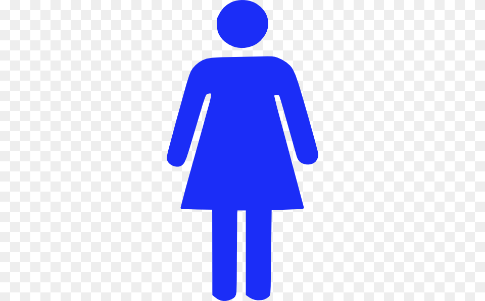 Original Clip Art File Woman Silhouette Blue Svg, Sign, Symbol, Road Sign, Person Free Png