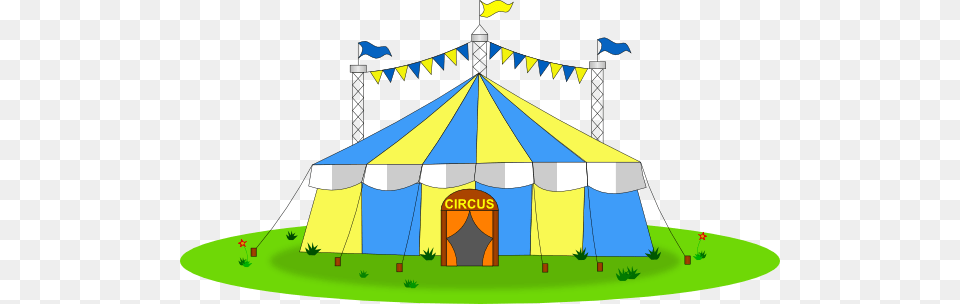 Original Clip Art File Yellow Amp Blue Big Circus, Leisure Activities Png Image
