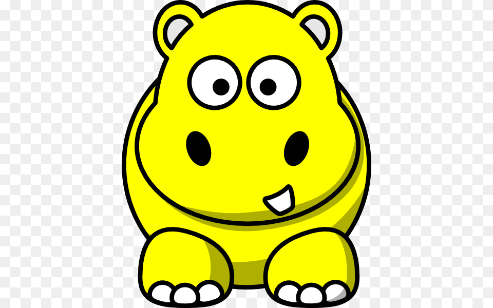 Original Clip Art File Yellow Hippo Svg Images, Animal, Bear, Mammal, Wildlife Png Image