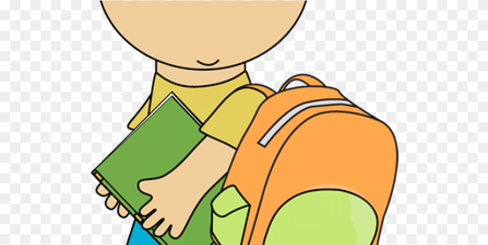 Original Clipart School Kid, Bag, Person, Reading, Baby Free Png