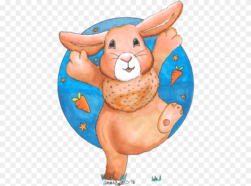 Original Copic Art Cartoon, Animal, Mammal, Rabbit Free Png Download