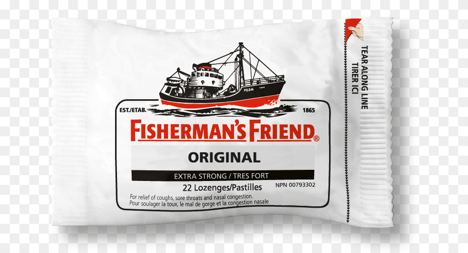 Original Extra Strong Fishermans Friend, Boat, Transportation, Vehicle, Advertisement Free Png
