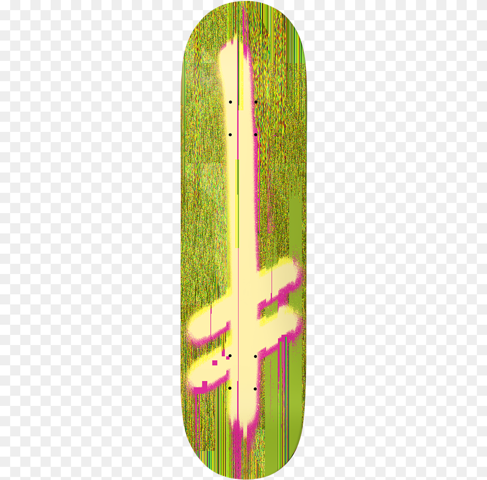 Original G Glitch Skateboard Deck, Art, Modern Art, Collage, Purple Free Png