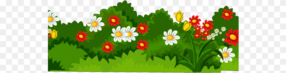 Original Grass With Flowers Clipart, Art, Daisy, Floral Design, Flower Free Png Download