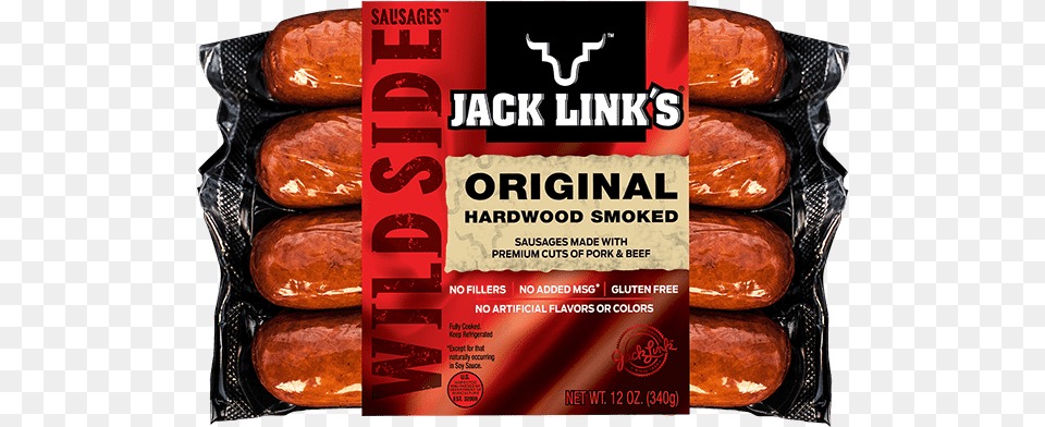 Original Hardwood Smoked Sausage Jack Links Premium Cuts Beef Jerky Peppered 10 Pack, Advertisement, Poster, Food, Ketchup Free Png Download