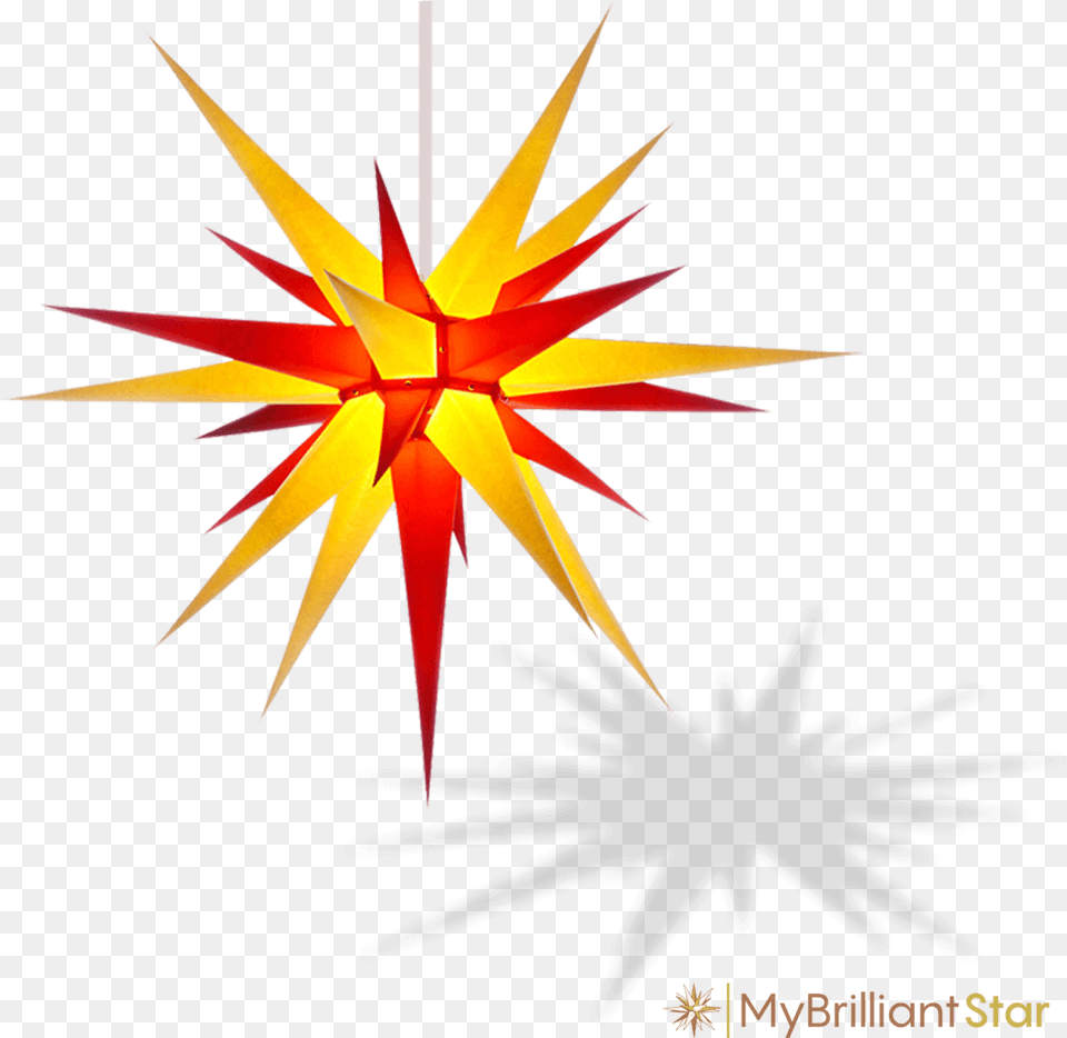 Original Herrnhut Paper Star Yellow Red 80 Cm Moravian Star Free Png