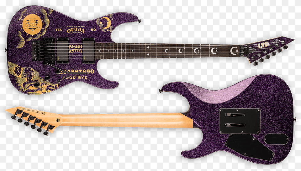 Original Kirk Hammett Ouija Sparkle, Guitar, Musical Instrument, Electric Guitar, Bass Guitar Free Transparent Png