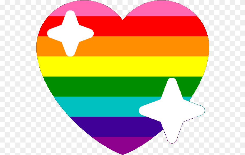 Original Lgbtq Sparkle Heart Discord Pride Heart Emoji Discord, Symbol, Person, Star Symbol Free Transparent Png