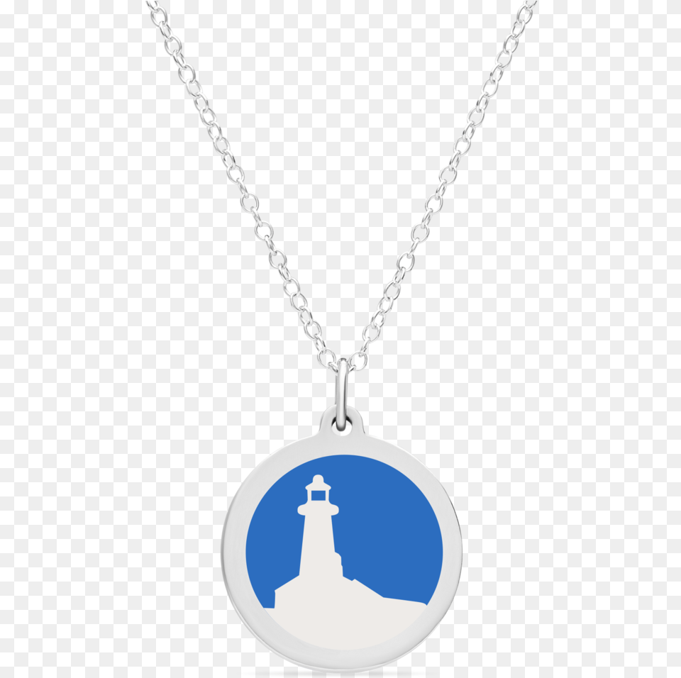 Original Lighthouse Charm In Sterling Silver With Rhodium Plate Solid, Accessories, Jewelry, Necklace Png