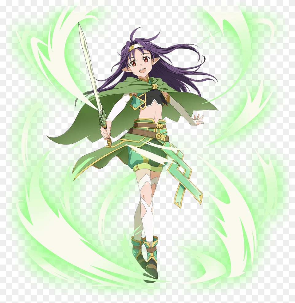 Original Loading Yuuki Sword Art Online Sao Yuuki Konno Art, Book, Comics, Green, Publication Free Transparent Png