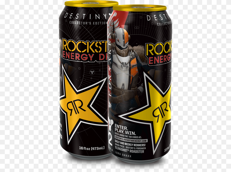 Original Lord Shaxx Rockstar Destiny 2 Cans, Tin, Alcohol, Beer, Beverage Png