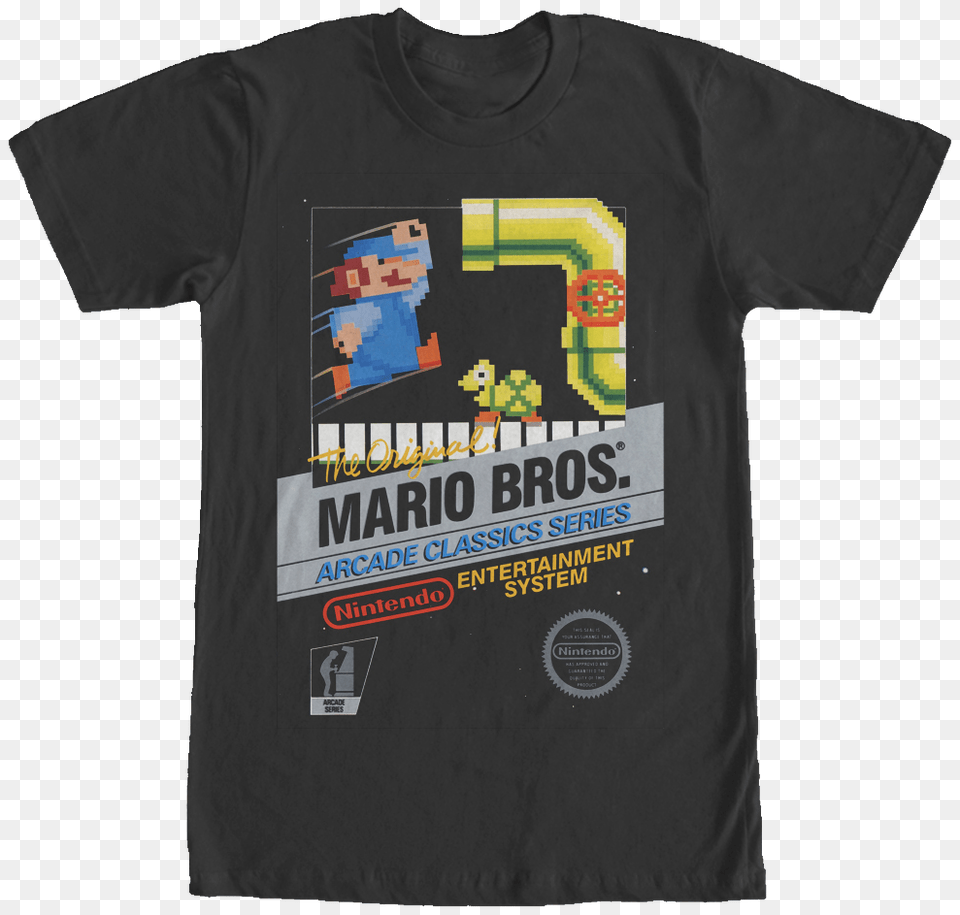 Original Mario Bros Cartridge T Shirt Mario Bros 1983 Nes, Clothing, T-shirt Free Png